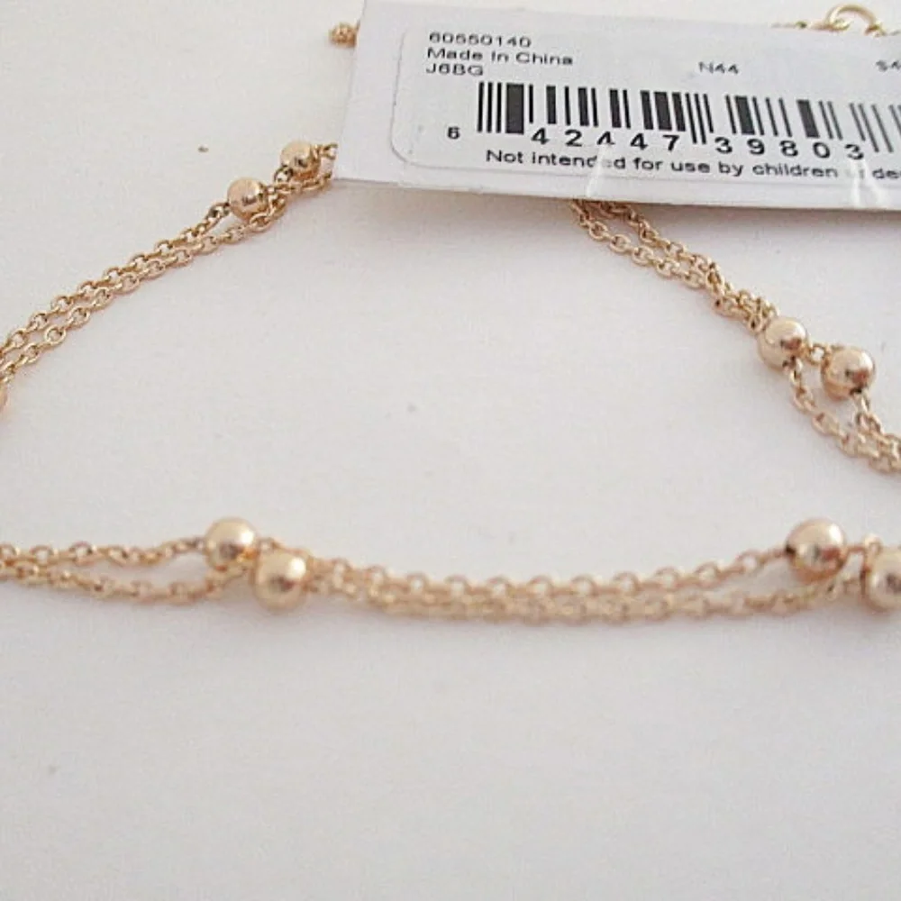 RALPH LAUREN Necklace - Gold Tone Engraved Logo. - Picture 7 of 7